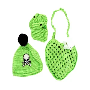 BG190 | Bulk Buys Cozy Green Knit Gift Set: Bag, Booties,