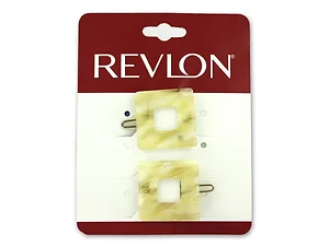 Bulk Buys Stylish Square Plastic Barrettes - Set of 2
