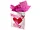 Bulk Buys Valentine's Day Gift Bag with Glitter and Tissue