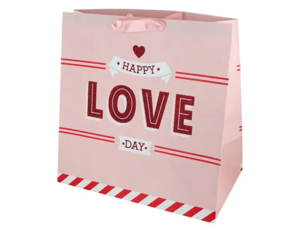 Bulk BH449 039;happy Love Day039; Large Gift Bag