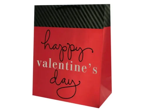 BH545 | Bulk Buys Valentine's Day Large Red Glitter Gift Bag