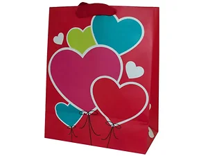BH548 | Bulk Buys Heart-Shaped Balloon Gift Bag for