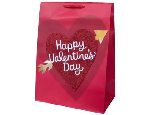 BH554 | Bulk Buys Large Glitter Heart Valentine's Day Gift