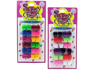 Bulk Buys Colorful Mini Hair Claw Clips Set - 24 Pack