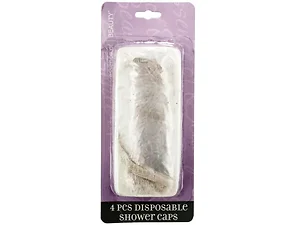 BI422 | Bulk Buys Premium Reusable Shower Cap Set - 4 Pack