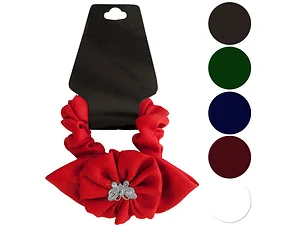 Bulk Buys Silky Butterfly Ruffle Flower Bow Hair Twister