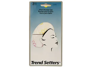 BI787 | Bulk Buys 2-Piece Assorted Vinyl Shower Caps Set