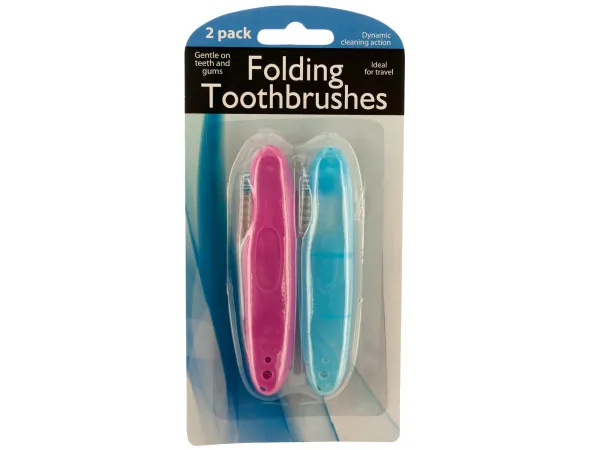 Bulk BI800 Folding Travel Toothbrushes