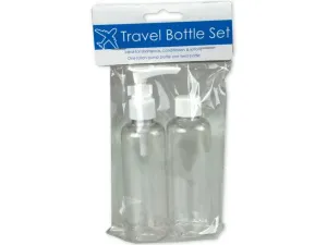 Bulk BI802 Travel Twist Top  Lotion Pump Bottle Set