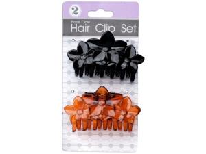 Bulk BI852 Floral Claw Hair Clip Set