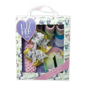 Bulk Buys Luv Her Unicorn Baby Gift Set for First Year