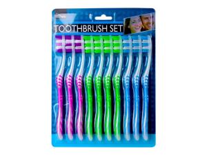 Bulk BI966 10 Pack Toothbrush Set