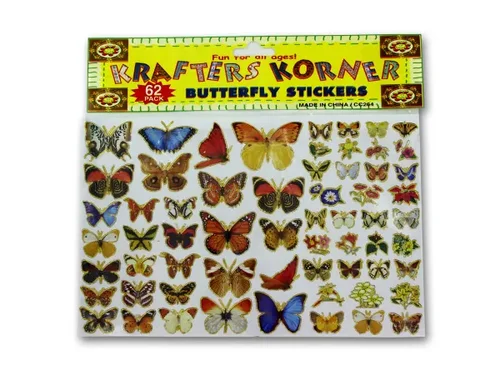 CC264 | Bulk Buys Colorful Butterfly Stickers Set with