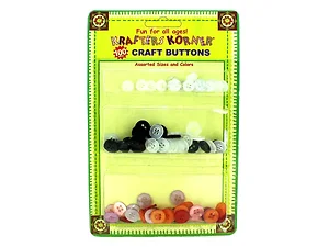 CC228 | Krafters Korner Colorful Assorted Craft Buttons