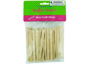 CC461 | Krafters Korner Mini Wood Craft Sticks - 100 Count