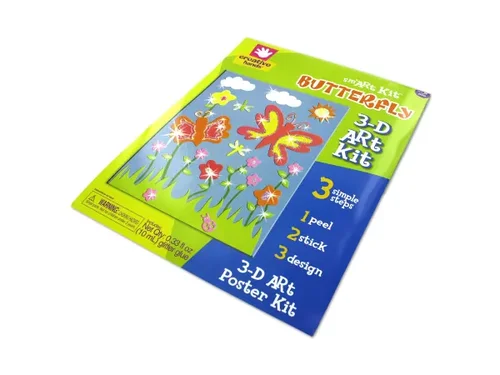CC465 | Bulk Buys 3-D Butterfly Art Set with Foam Stickers