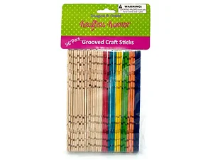 CC504 | Krafters Korner Colorful Grooved Craft Sticks for