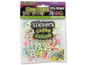 CC506 | Bulk Buys Vibrant Glow-in-the-Dark Foam Alphabet