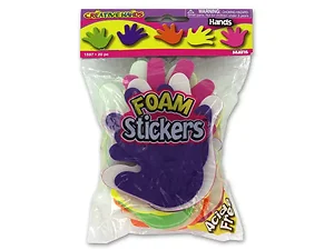 CC507 | Bulk Buys Colorful Foam Hand Stickers for Creative