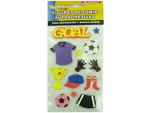 CC537 | Bulk Buys Soccer Foam Stickers for Crafting and