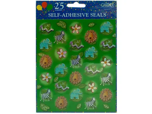 CC539 | Bulk Buys Holographic Safari Animal Sticker Seals