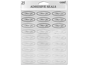 CC542 | Bulk Buys Elegant Silver Thank You Seals with