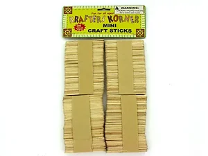 CC724 | Krafters Korner 200 Pack Mini Craft Sticks for Arts