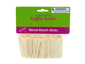 CC725 | Krafters Korner Natural Wood Crafting Match Sticks