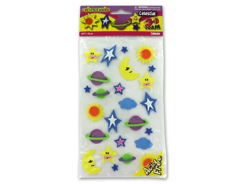 CC826 | Bulk Buys 3D Celestial Foam Stickers for Creative