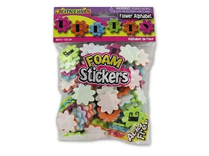 CC850 | Bulk Buys Bright Flower Alphabet Stickers for Craft