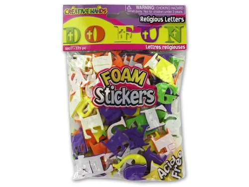 CC853 | Bulk Buys Colorful Religious Foam Alphabet Stickers