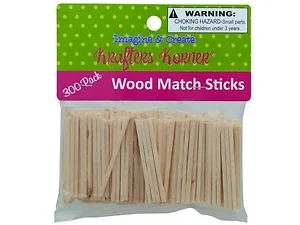 Krafters Korner Craft-Ready Wooden Matchsticks for Creative
