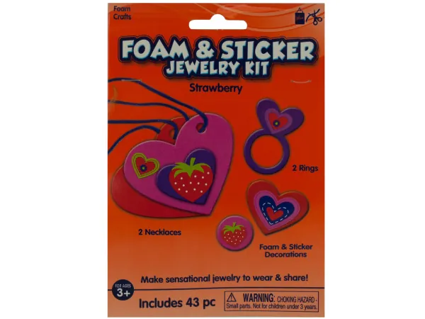 Bulk CG003 Strawberry Foam And Sticker Jewelry Kit