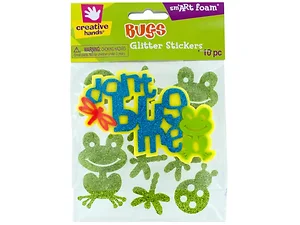 Bulk Buys Shimmering Foam Bug Glitter Stickers - 10 Pack