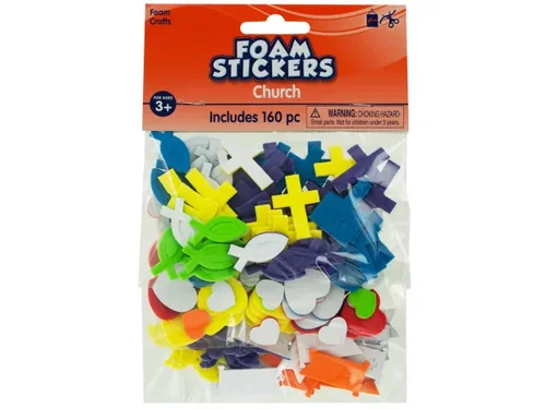 CG014 | Bulk Buys 160-Piece Foam Stickers for Church Crafts