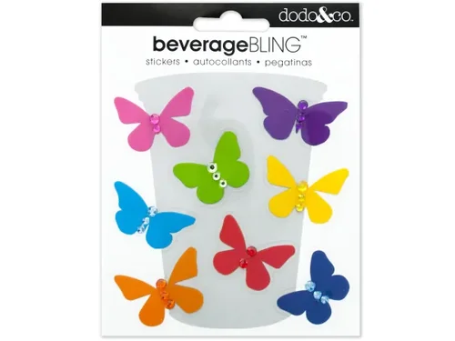 CG054 | Bulk Buys Colorful Butterfly Themed Beverage