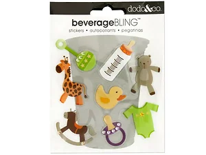 CG068 | Bulk Buys Cute Baby Icons Peel & Stick Beverage