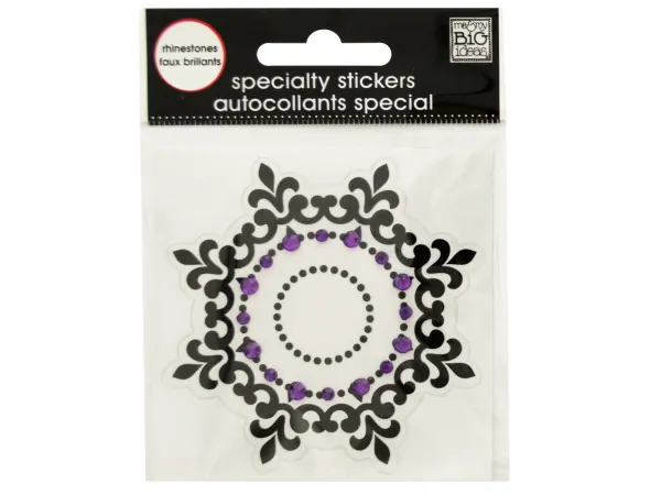 Bulk CG071 Black Icon Rhinestone Specialty Sticker