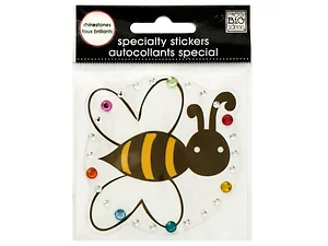 CG072 | Bulk Buys Colorful Bumblebee Rhinestone Sticker for