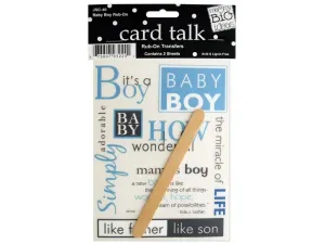 Bulk CG079 Baby Boy Rub-on Transfers