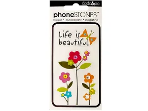 Bulk Buys Colorful Jeweled Flower Phone Stickers