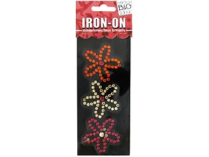 CG184 | Bulk Buys Daisy Floral Rhinestone Iron-On Transfer