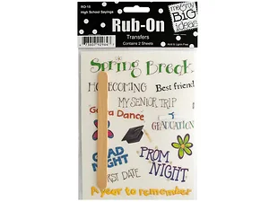 CG252 | Bulk Buys High School Sayings Transfer Stickers for