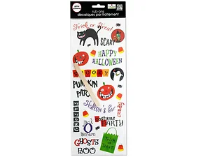 CG266 | Bulk Buys Spooky Halloween Glitter Rub-On Transfers