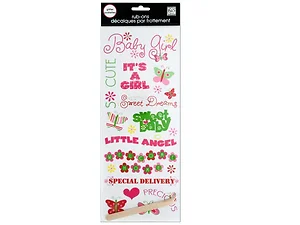 CG272 | Bulk Buys Charming Baby Girl Glitter Transfers for