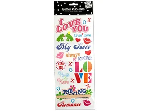 CG278 | Bulk Buys Elegant Romance Glitter Rub-On Transfers