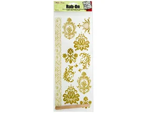 CG279 | Bulk Buys Elegant Gold Flourish Rub-On Transfer
