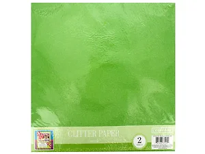 Bulk Buys Emerald Glitter Craft Paper - 12