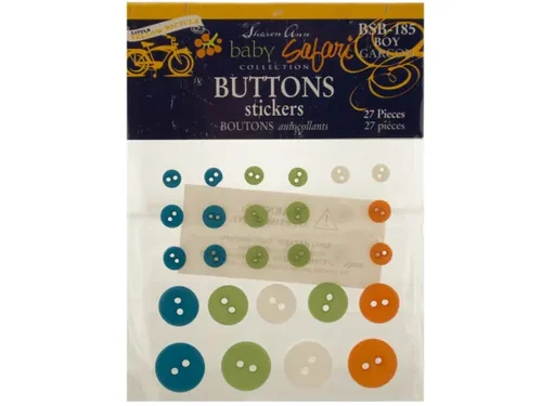 CG372 | Bulk Buys Charming Safari Baby Boy Craft Button