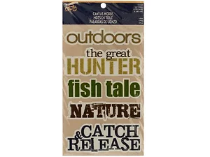 CG391 | Bulk Buys 5-Piece Outdoor-Themed Canvas Word